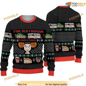 National Lampoons Christmas Vacation Clark Griswold Xmas 3D Naughty Ugly Christmas Sweater