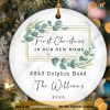 New Home Celebration, Personalized First Christmas Ornament