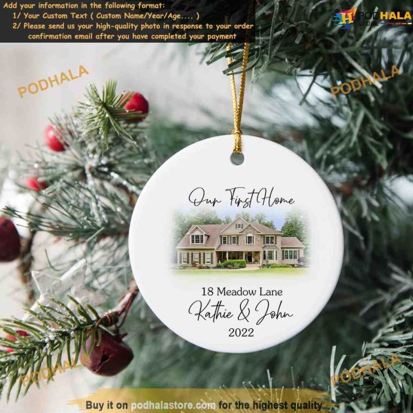 New Home Memory Personalized Photo and Custom Picture Ornaments