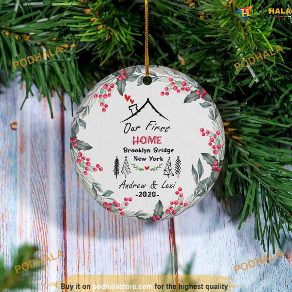 New Home Road Name Christmas Ornament, Baby’s First Christmas Decor