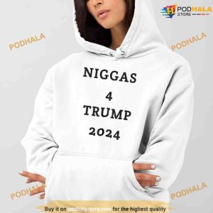 Niggas 4 Trump 2024 Shirt Funny Tee For Women Men 2
