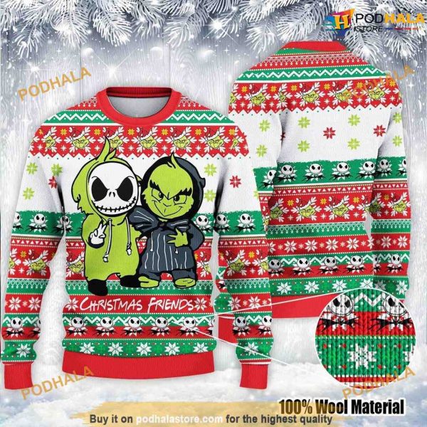 Nightmare Before Grinchmas Christmas 3D Ugly Holiday Sweater