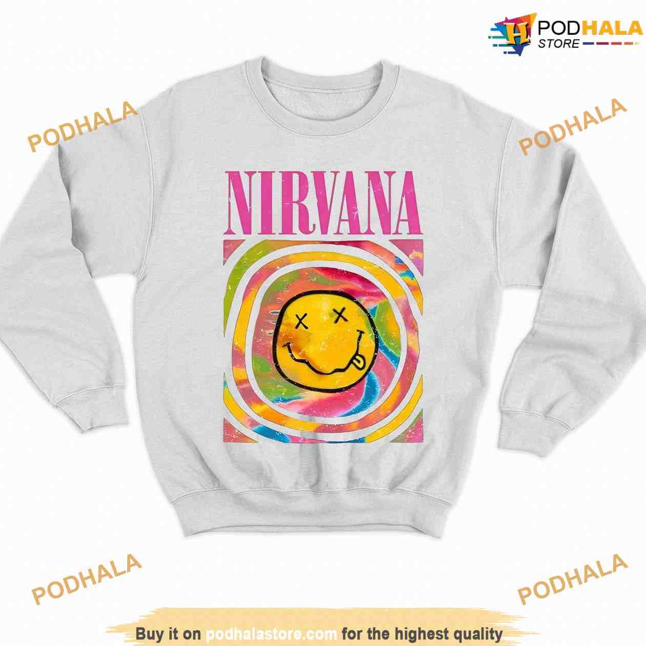 2024 nirvana smile overdyed sweatshirt