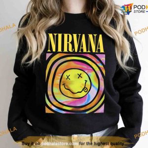 Nirvana Smile Overdyed Sweatshirt, Hoodie, Shirt For Women Men