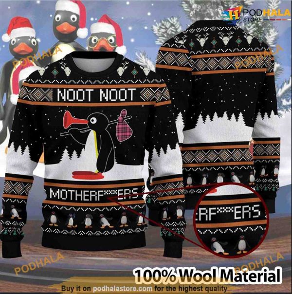 Noot Motherfuers Mens Colorful 3D Ugly Holiday Sweater