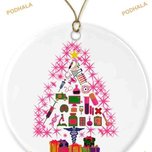 Nurse Christmas Tree Decor Gift, Nurse Christmas Ornaments
