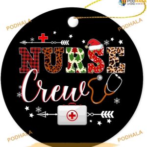 Nurse Crew Ceramic Christmas Decoration, Xmas Nursing