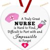 Nurse Instructor Ceramic Christmas Ornament, Nurse Christmas Decorations