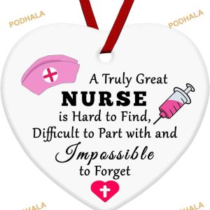 Nurse Instructor Ceramic Christmas Ornament, Nurse Christmas Decorations