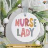Nurse Lady Ceramic Christmas Ornament, Nurse Christmas Decorations