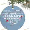 Nurse Love Heartbeat Christmas Ornament, Friends Christmas Ornaments