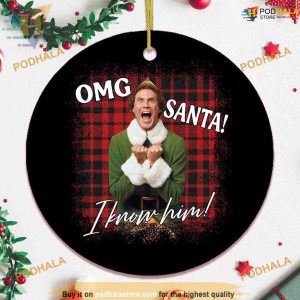 OMG Santa Funny Christmas Ornament, Custom Family Ornaments