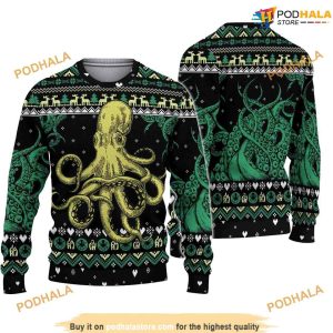 Octopus Octopus Cool Ugly Holiday Sweater