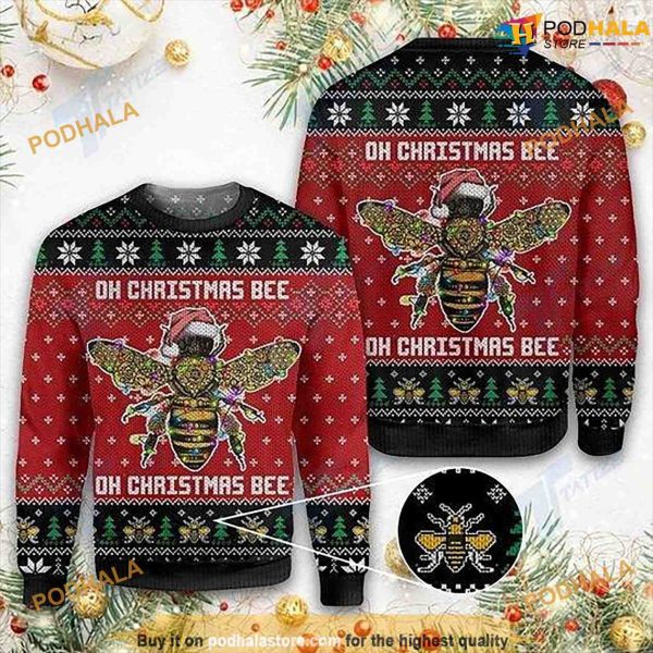 Oh Christmas Bee Beekeeping Ugly Holiday Sweater