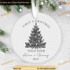 Our First Christmas Ornament, Personalized Ceramic 2023 Decor