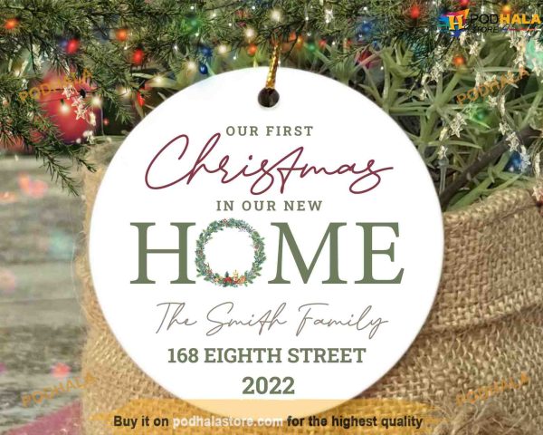 Our New Home, Personalized First Christmas Ornament