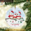 Owl Family Keepsake Ornament, Custom Family Christmas Tree Decor