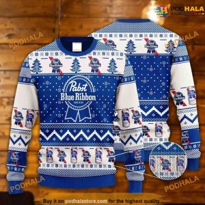 Pabst Blue Ribbon Pabst Blue Ribbon 3D Funny Womens Christmas Sweater