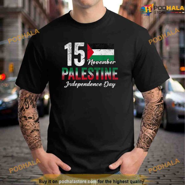 Palestinian Independence Day 15 November Palestine Flag Political Shirt