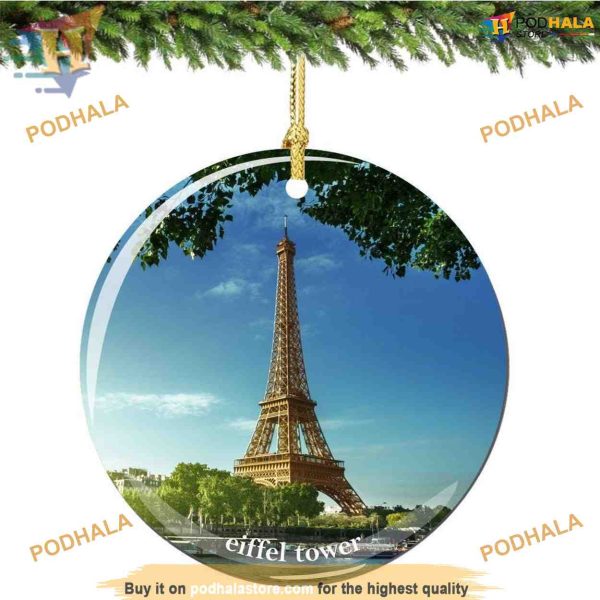 Paris Eiffel Tower Festive Ornament, Funny Christmas Ornaments
