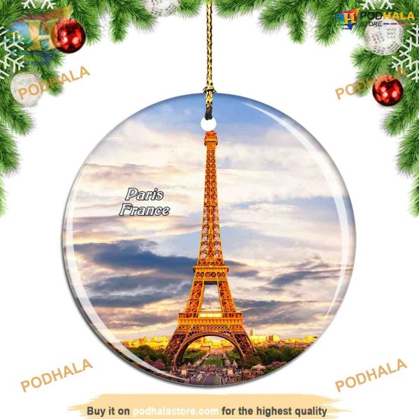 Parisian Eiffel Tower Christmas Ornament, Friends Christmas Ornaments