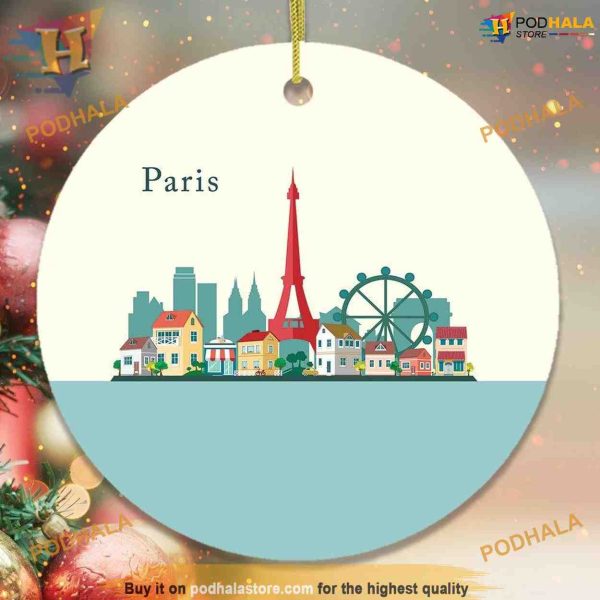 Parisian Holiday Ornament, Friends Christmas Ornaments