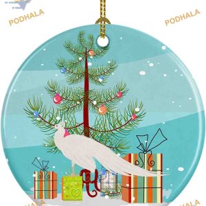 Peacock Ceramic Christmas Ornament, Friends Christmas Ornaments