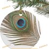 Peacock Feather Artistic Ornament, Custom Family Ornaments