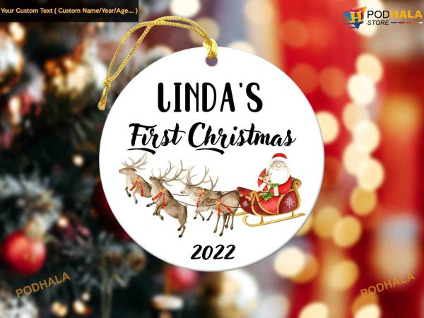 Personalized 1st Christmas Ornamnets, Baby’s First Christmas Ornament