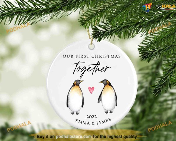 Personalized 1st Christmas Together Bauble, First Christmas Ornament