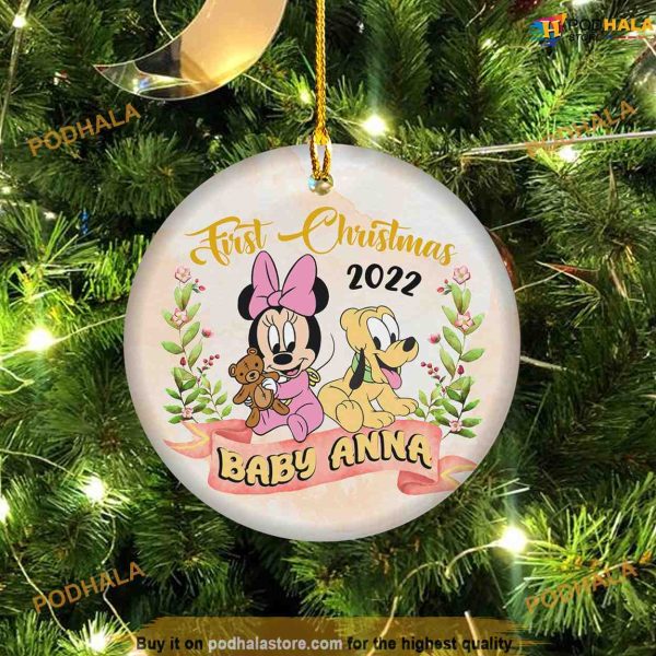 Personalized 2023 Baby’s First Disney Ornament, Mickey Mouse Ornaments