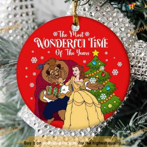 Personalized 2023 Beauty and The Beast Ornament, Disney Christmas Tree Ornaments