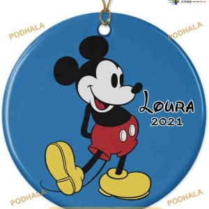 Personalized 2023 Classic Mickey Ornament, Disney Christmas Tree Decor