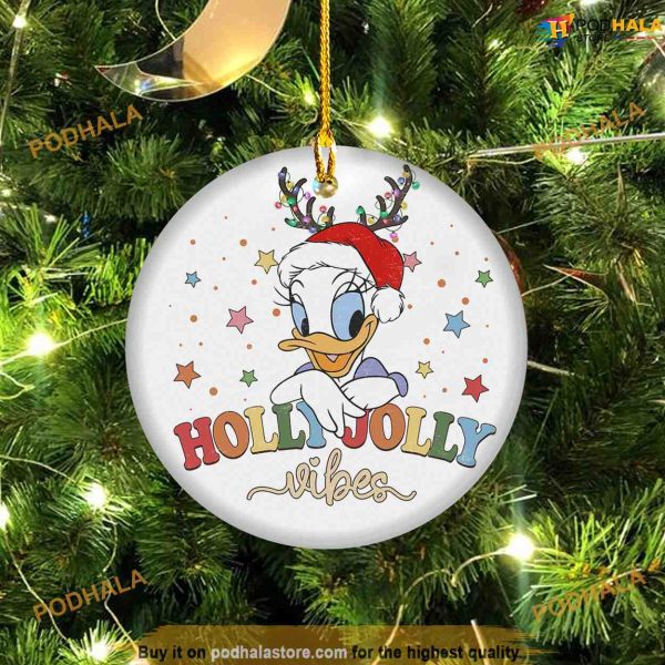 Personalized 2023 Daisy Duck Christmas Ornament, Disneyland Christmas Ornaments