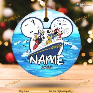 Personalized 2023 Disney Cruise Mickey & Minnie Ornament, Disney Christmas Tree Decor