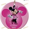 Personalized 2023 Disney Minnie Pink Head Ornament, Disneyland Christmas Ornaments