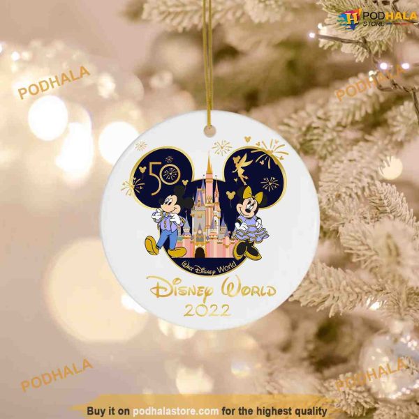 Personalized 2023 Disney World 50th Ornament, Disney Christmas Tree Ornaments