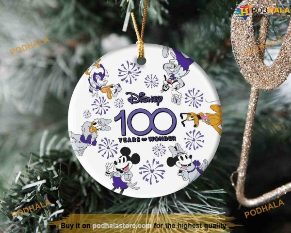 Personalized 2023 Disneyland 100th Ornament, Disney Christmas Tree Decor