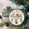 Personalized 2023 Disneyland Christmas Ceramic Ornament, Disney Christmas Tree Decor