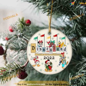 Personalized 2023 Disneyland Christmas Ceramic Ornament, Disney Christmas Tree Decor