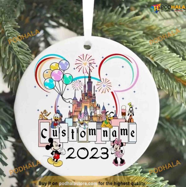 Personalized 2023 Disneyland Family Vacation Ornament, Mickey Mouse Ornaments