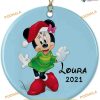Personalized 2023 Dressed Minnie Christmas Ornament, Mickey Mouse Ornaments