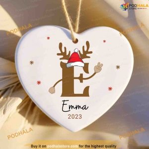 Personalized 2023 Family Monogram Ornament, Custom Letter Name, Family Christmas Ornaments