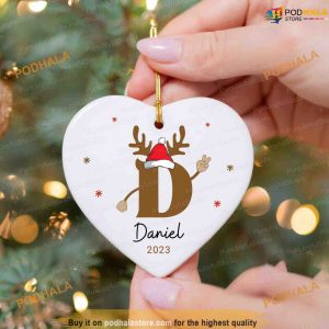 Personalized 2023 Family Monogram Ornament Custom Letter Name Family Christmas Ornaments 2 2