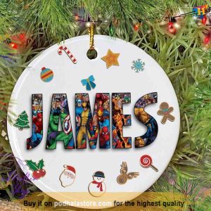 Personalized 2023 Marvel Name Ornaments, Vintage Disney Ornaments