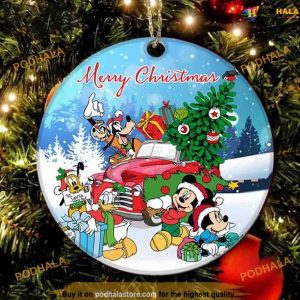 Personalized 2023 Merry Christmas Disney Ornament, Disneyland Christmas Ornaments