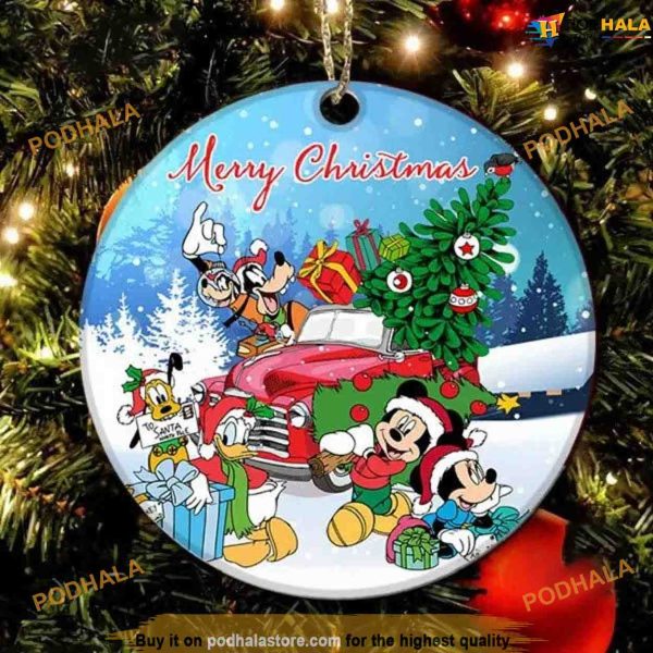 Personalized 2023 Merry Christmas Disney Ornament, Disneyland Christmas Ornaments