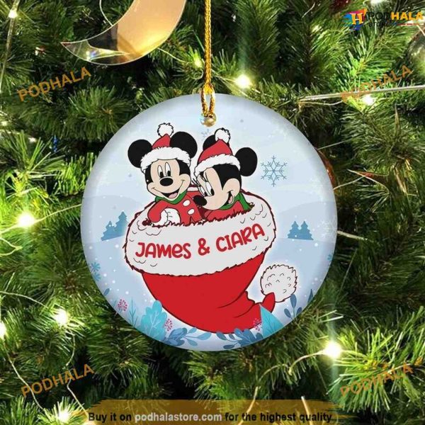 Personalized 2023 Mickey Couple Ornament, Disneyland Ornaments