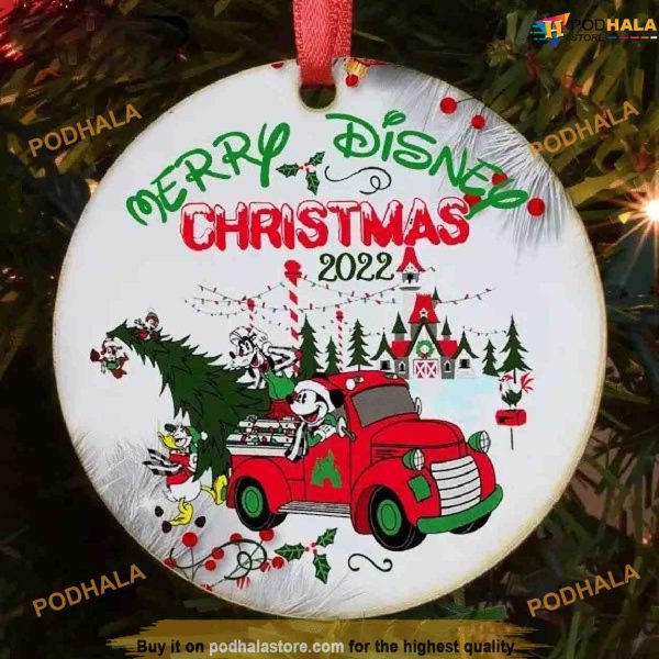 Personalized 2023 Mickey Merry Christmas Ornament, Disneyland Christmas Ornaments