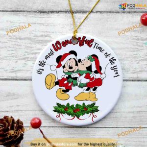 Personalized 2023 Mickey & Minnie Ceramic, Disney World Christmas Ornaments